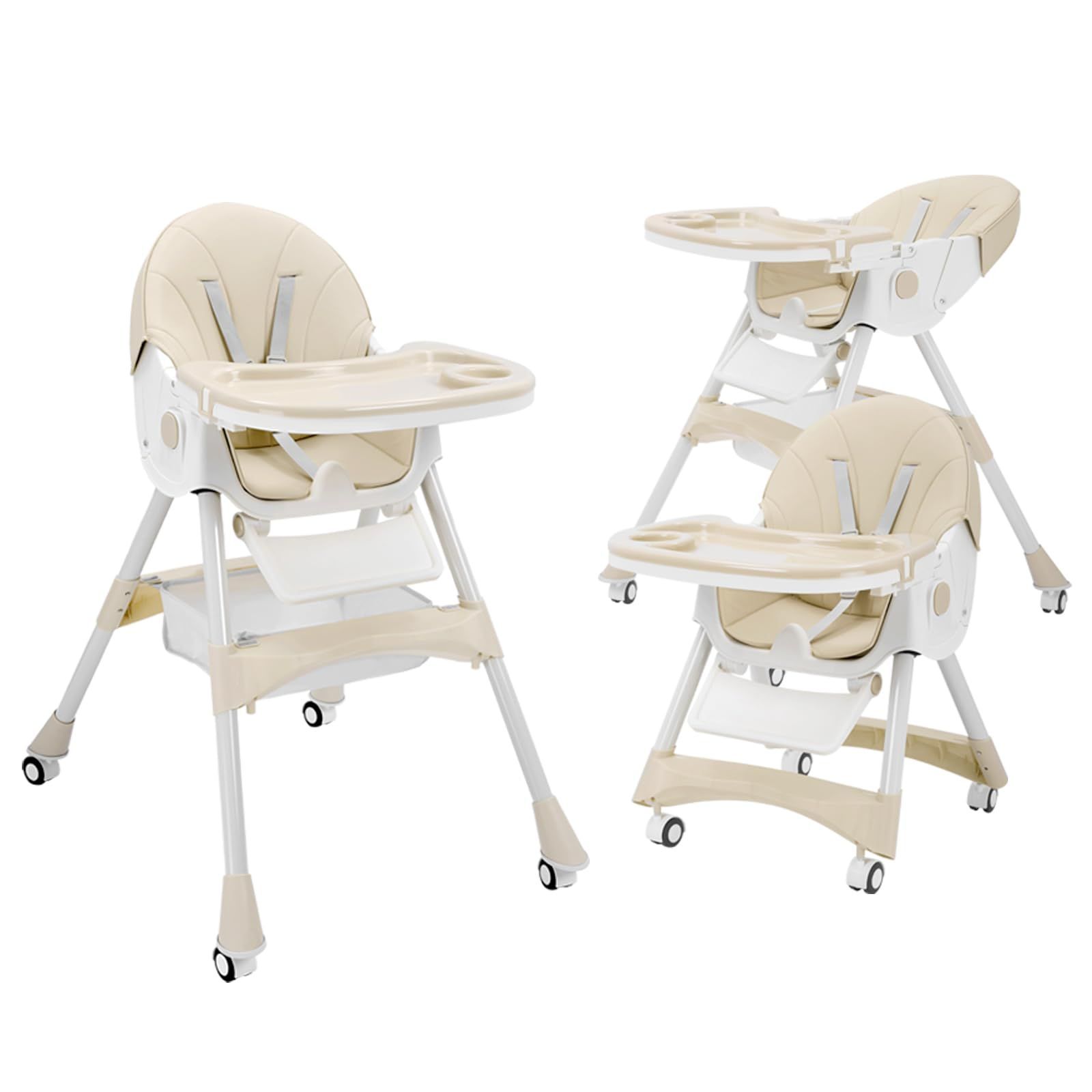 ハイローチェア 折りたたみ 取り外し なキャスター 足置き ベビーチェア 二段テーブル付き 五点式安全ベルト 高さ調節 離乳食 お食事椅子 テーブルチェア 赤ちゃん用 ZOOBLY キッズチェア 子供イス 多機能 組立簡単 出産祝い ６か月~４歳