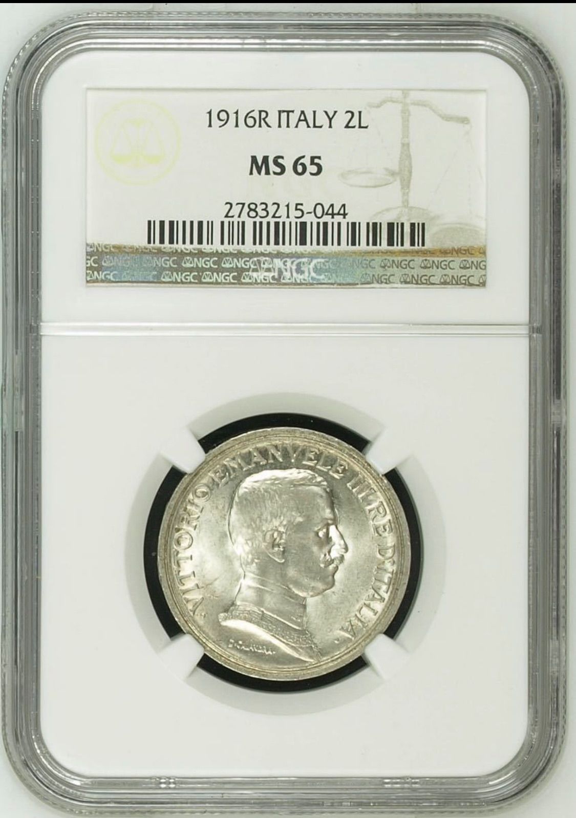 イタリア銀貨 1916R 2リレ NGC MS65 クアドリガ 勝利の女神 イタリア - ワタナベコイン ネットショップ