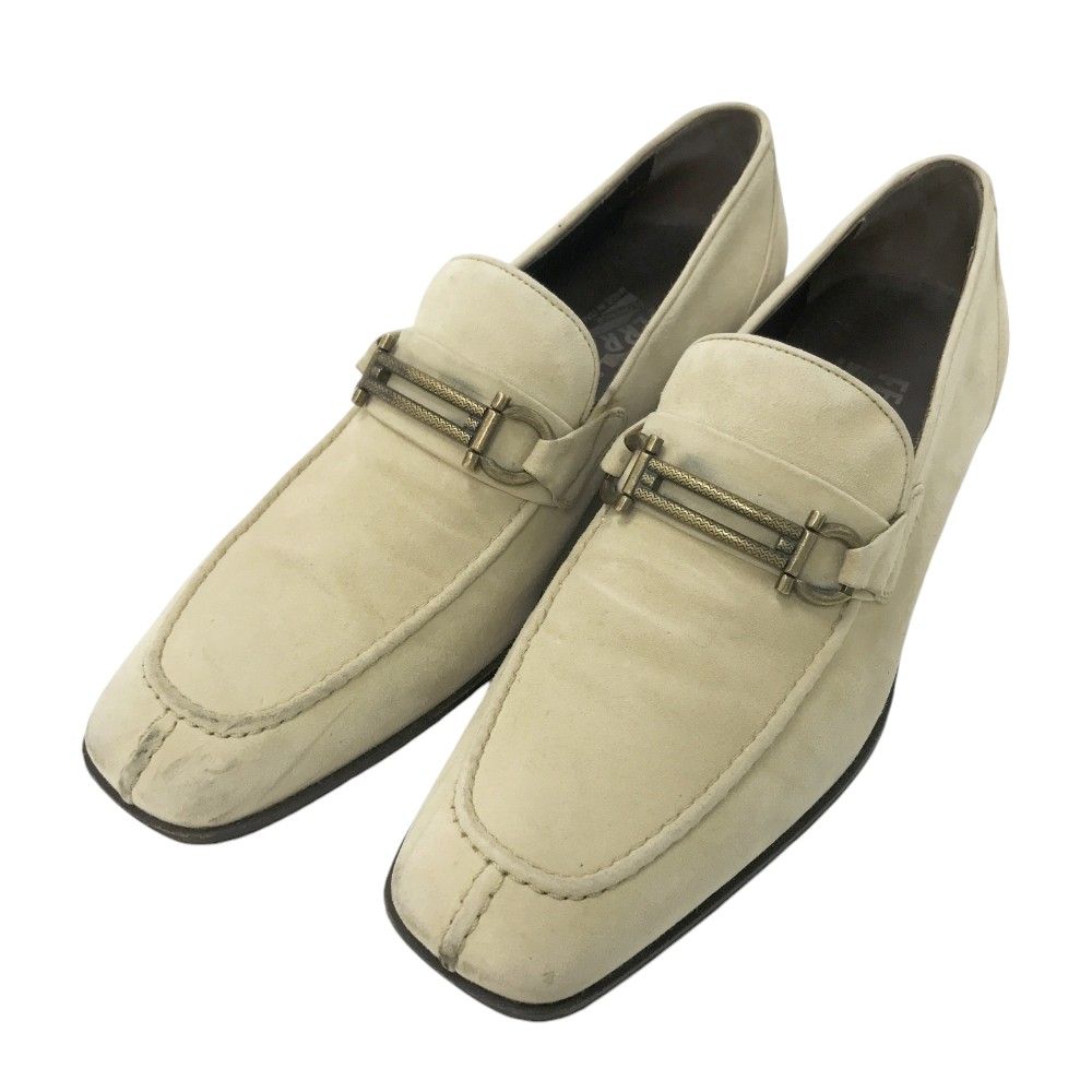 Salvatore Ferragamo サルヴァトーレ フェラガモ  スエード ローファー  ベージュ系 6 メンズ [240101272632]