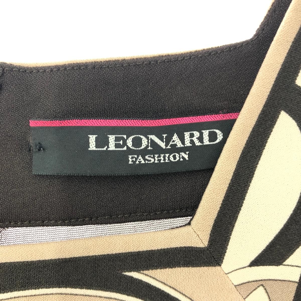 良好 LEONARD レオナール チュニック ワンピース サイズ:38 ベージュ  
