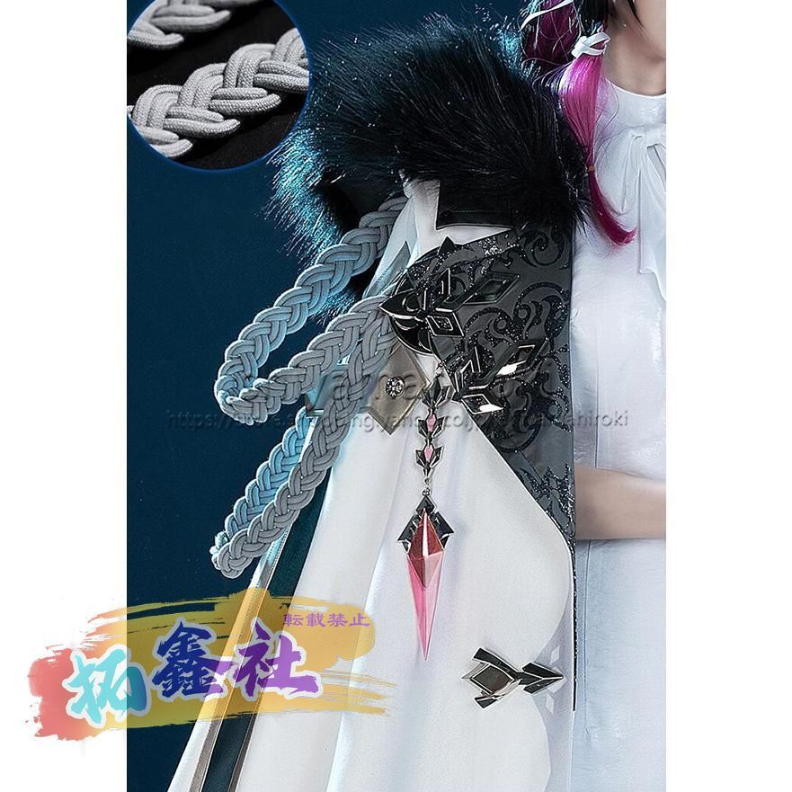 原神 コスプレ 衣装 ウィッグ ファデュイ 執行官 少女 コロンビーナ Amazon.co.jp: [yofabアオソラ] 髪飾り付き 原神 ファデュイ執行