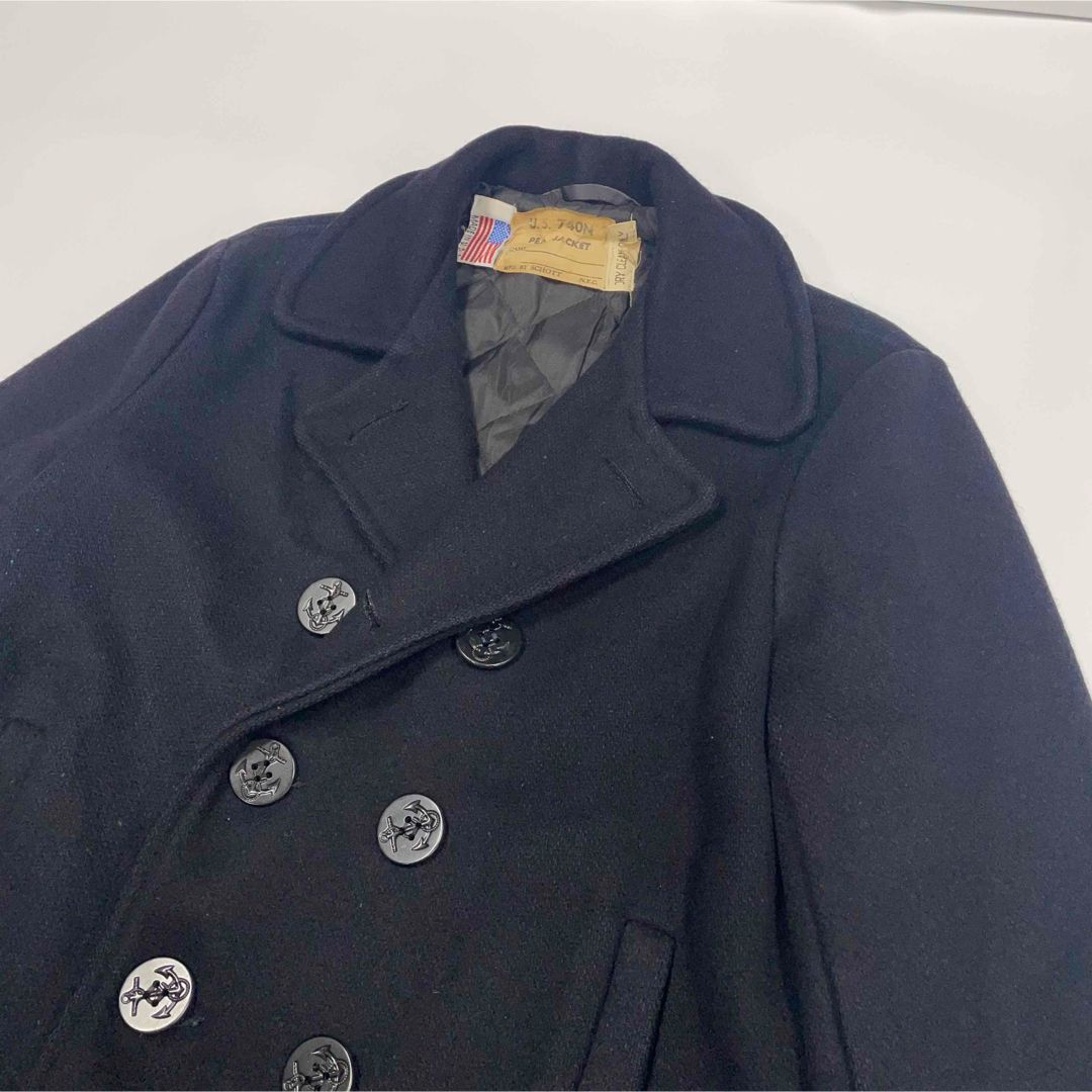 Schott 80-90s ショット ピーコート アメリカ製 ネイビー M相当