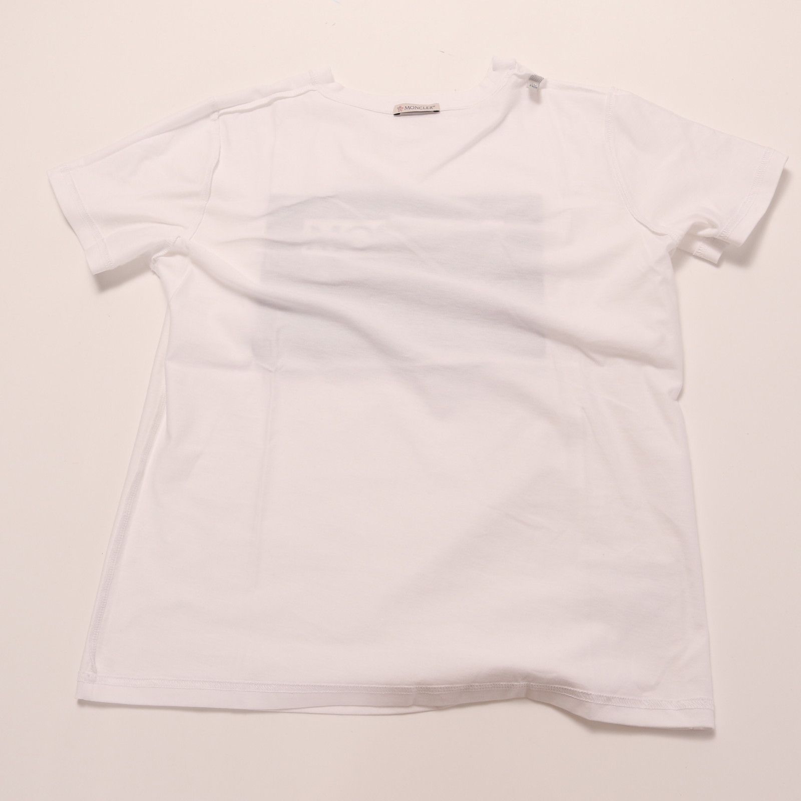 MONCLER - 未使用 モンクレール 半袖 Ｔシャツ クルーネック カットソー アパレル 服 ホワイト F29548C73120 人気 レディース AAT 0510-1W4 未使用 モンクレール 半袖 Tシャツ クルーネック カットソー アパレル