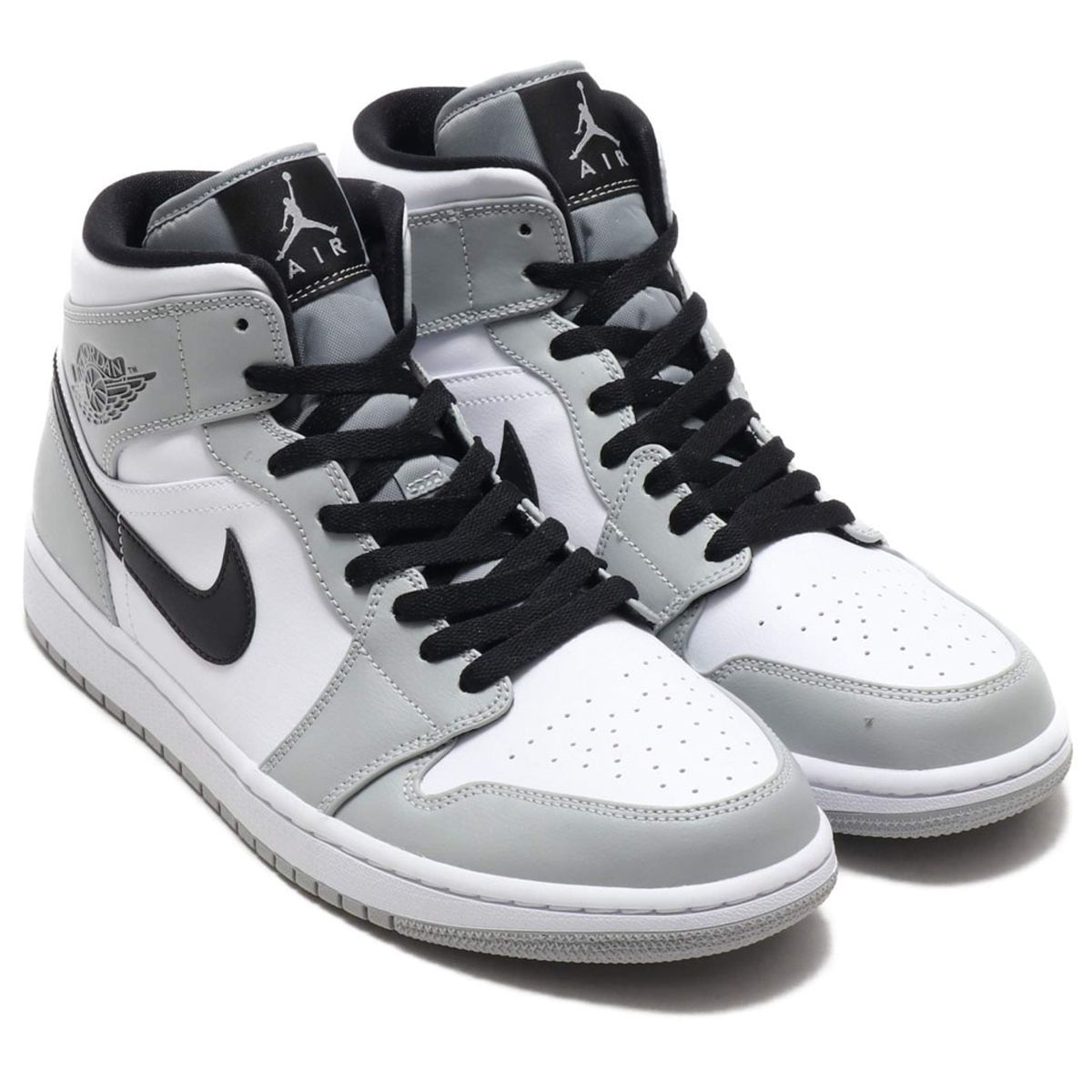 ナイキ] エア ジョーダン 1 MID [AIR JORDAN 1 MID] ライトスモークグレー/ホワイト/ブラック  554724-092日本国内正規品 (商品種類を選択するとサイズが表記されます） - メルカリ