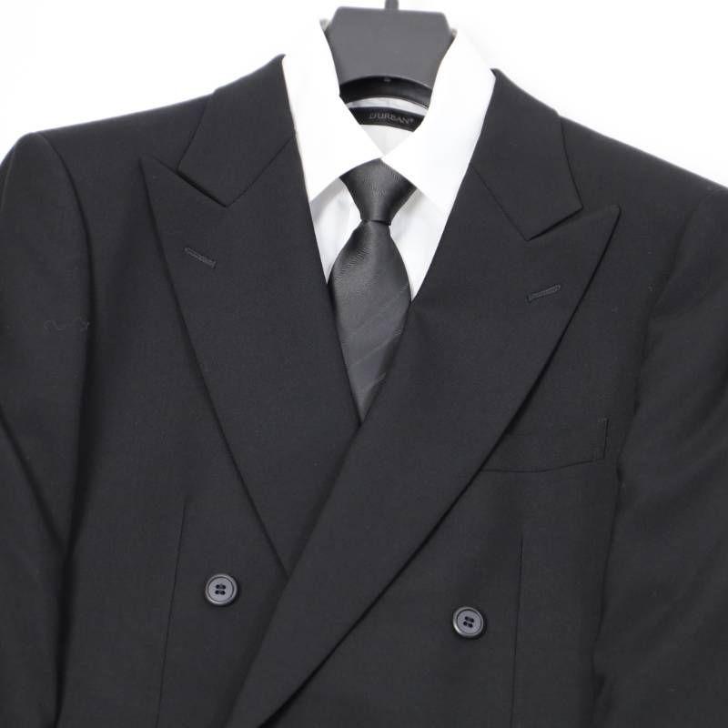 SPEZZATO MACKENZIE オンワード 礼服 ダブル スーツ 喪服 フォーマル ブラックスーツ A4 -784