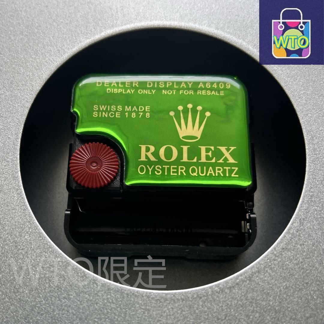 海外販促品 新品 ROLEX掛け時計 エアキング シルバー/ブラック
