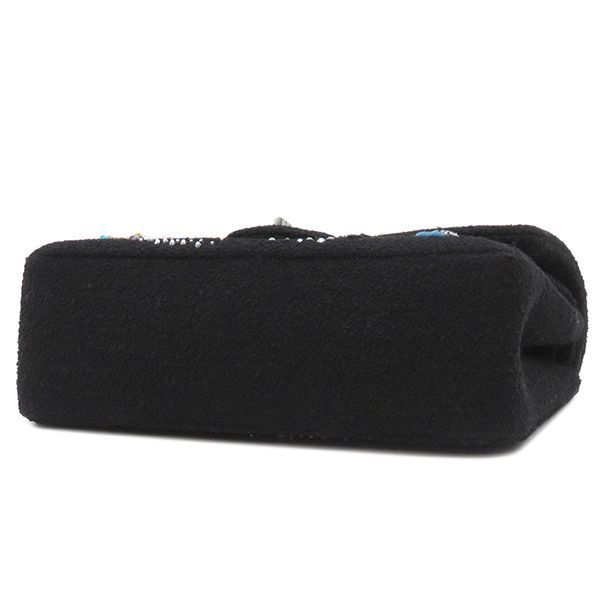 シャネル CHANEL ショルダーバッグ チェーン ツイード ブラック  