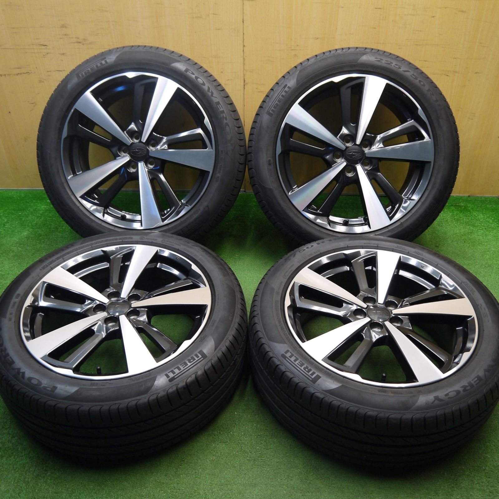 バリ溝 23年 キレイ 8.5分 スバル インプレッサ スポーツ 純正 225|50R18 ピレリ POWERGY パワジー 18インチ PCD100|5H 5040706Hノ
