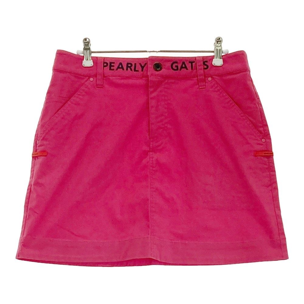 サイズ：2 PEARLY GATES パーリーゲイツ  コットン混 ストレッチスカート  ピンク系 [240101428312] ゴルフウェア レディース ストスト サイズ：2 PEARLY GATES パーリーゲイツ コットン混 ストレッチ