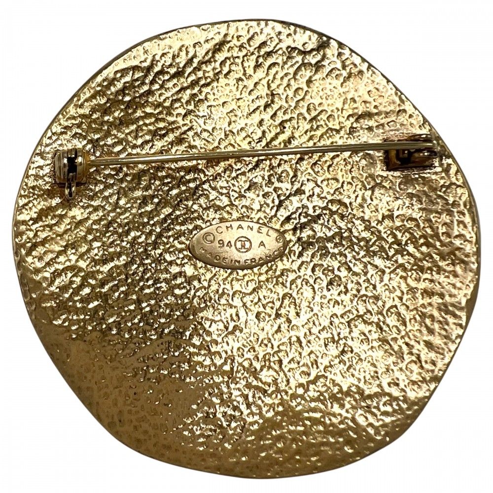 在庫一掃 シャネル ブローチ レディース ラウンド ココマーク アクセサリー ヴィンテージ CHANEL GP 94A ゴールド 約40.4g 1994年 品