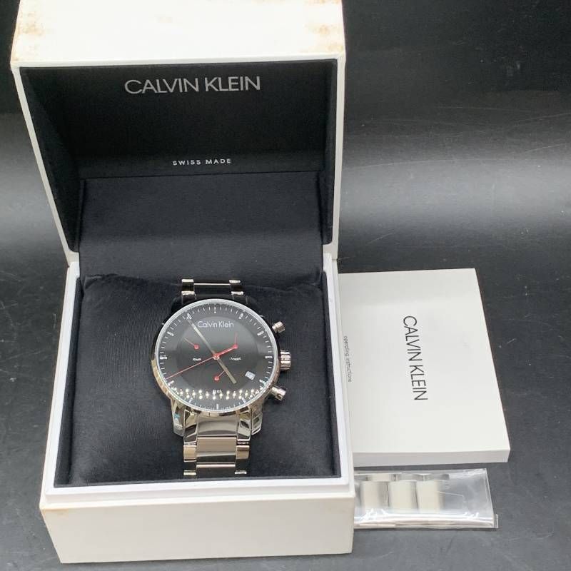 不動 CK カルバンクライン K2G271 シティクロノグラフ メンズウォッチ 