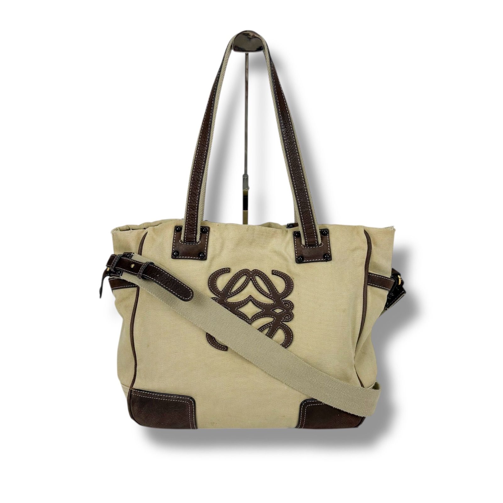 ロエベ LOEWE アナグラムビッグロゴ ボルソ ステッチ トートバッグ 