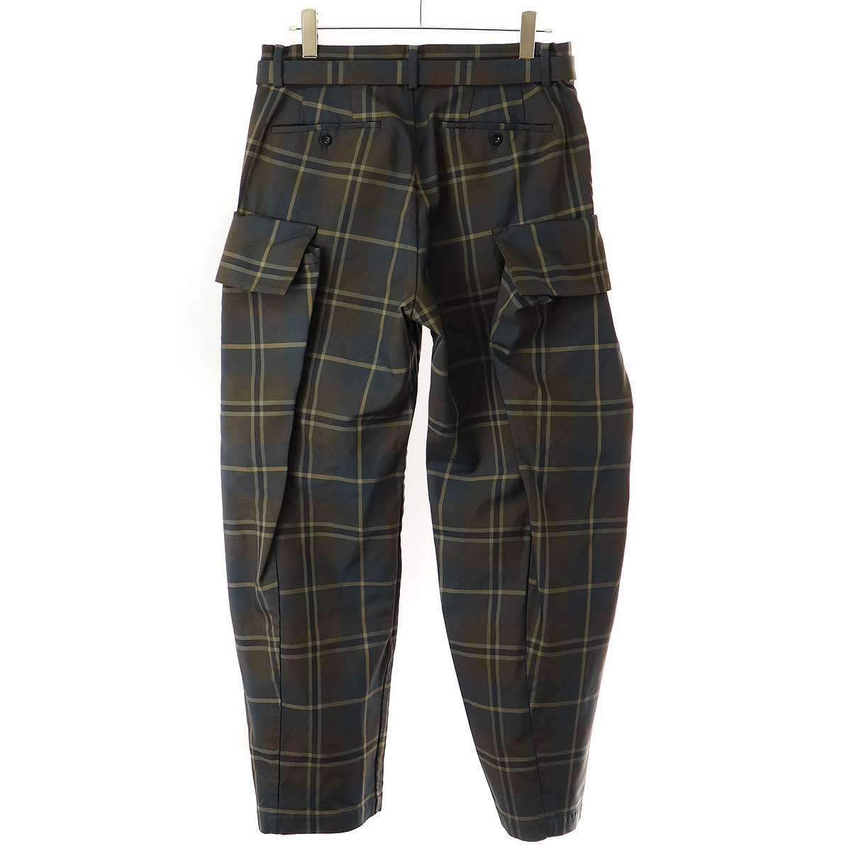 sacai サカイ 25AW Plaid Pants ベルテッドカーゴチェックパンツ
