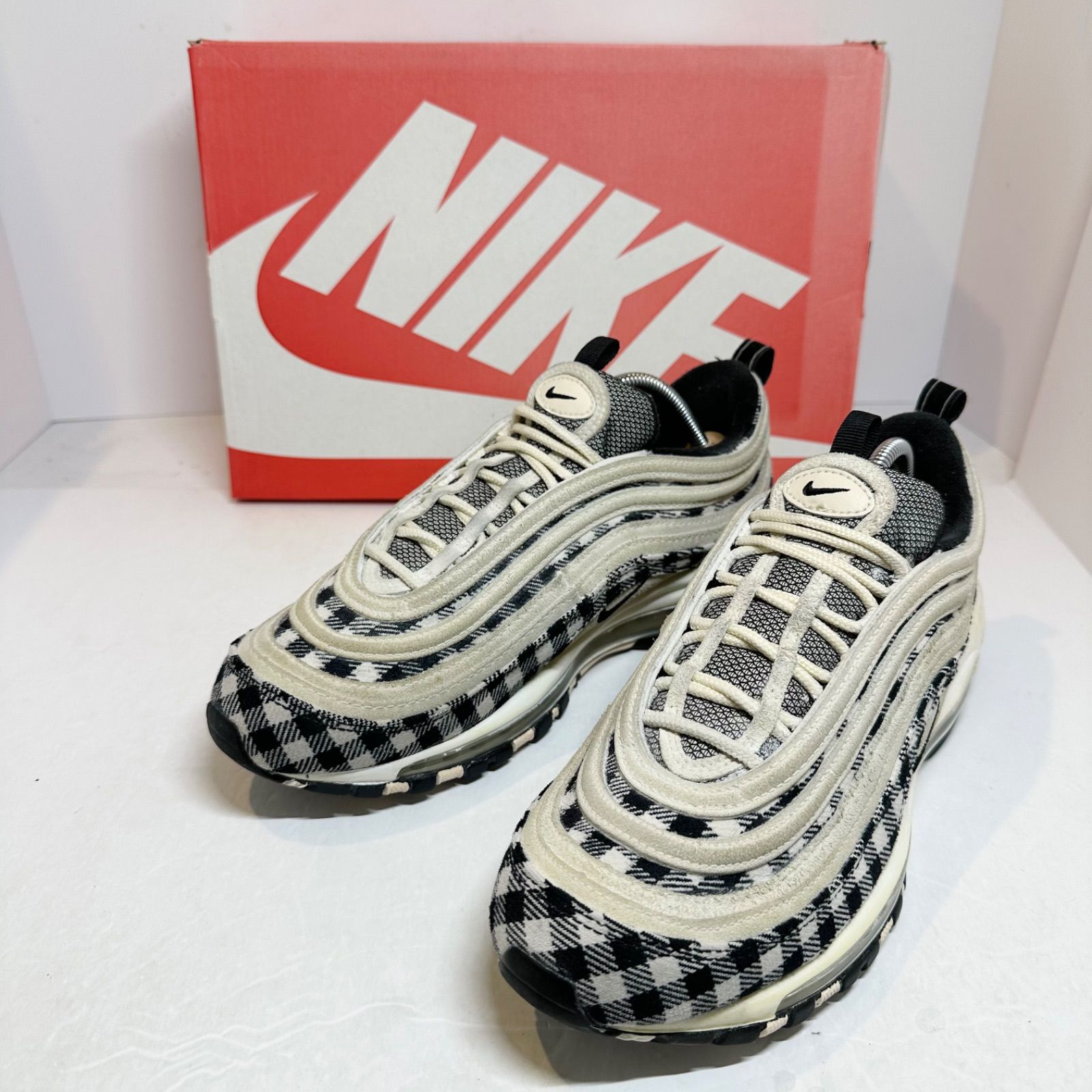 NIKE☆Airmax97/エアマックス97☆チェック☆クリーム☆箱付☆25.5