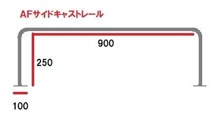 AFボート リガーマリン AFサイドキャストレール900 250 1本