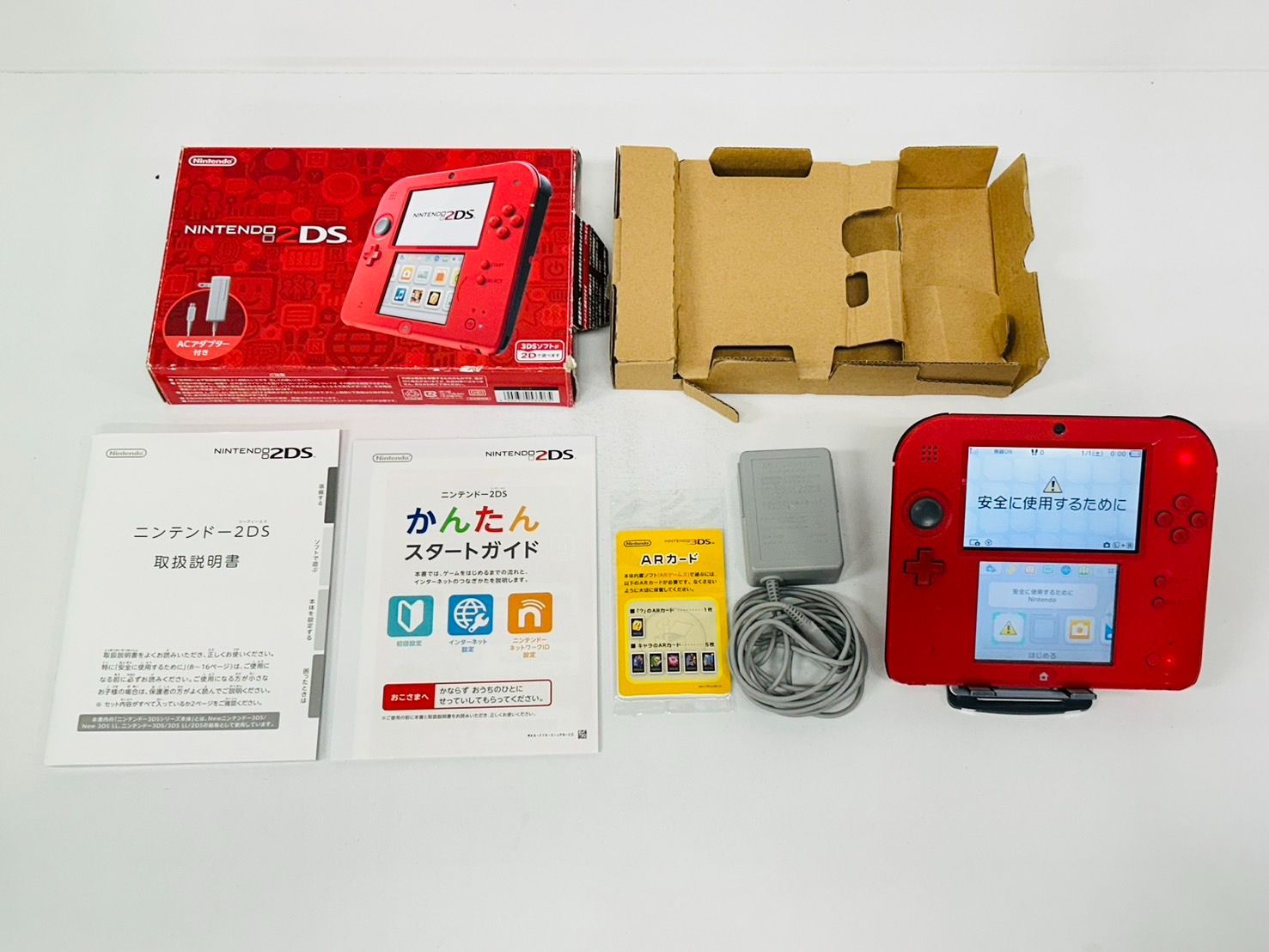Nintendo 2DS レッド/Red 本体 動作確認/初期化済み 箱付き