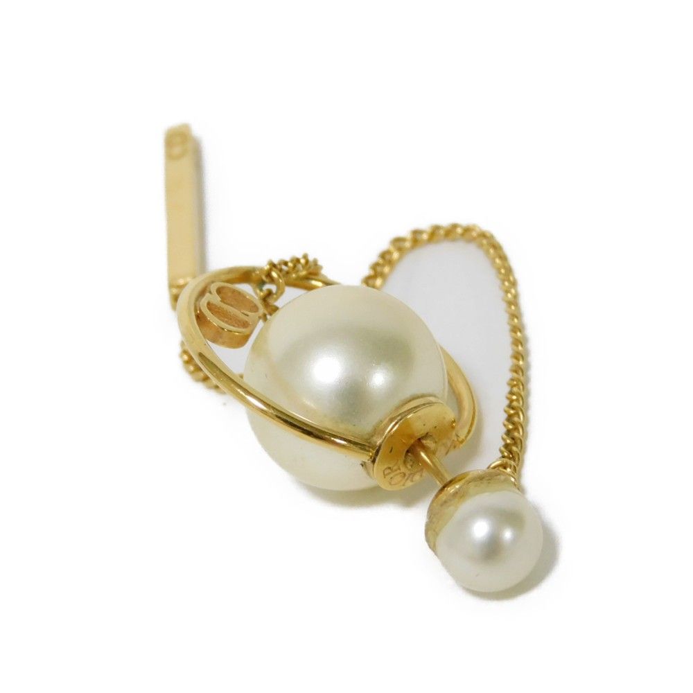 DIOR   パール　チェーン　トライバル　ピアス　片耳 DIOR トライバルチェーンパールピアス/ゴールド｜Yahoo!フリマ