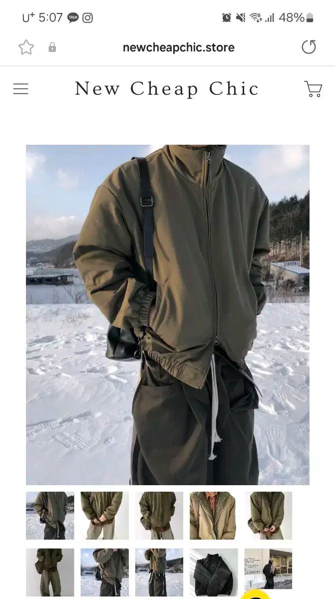 NEWCHEAPCHIC fleece high neck padded jacket