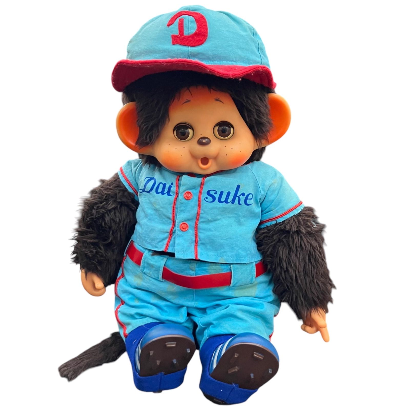 186001  現状品　昭和レトロ　モンチッチ　大助　BIGぬいぐるみ