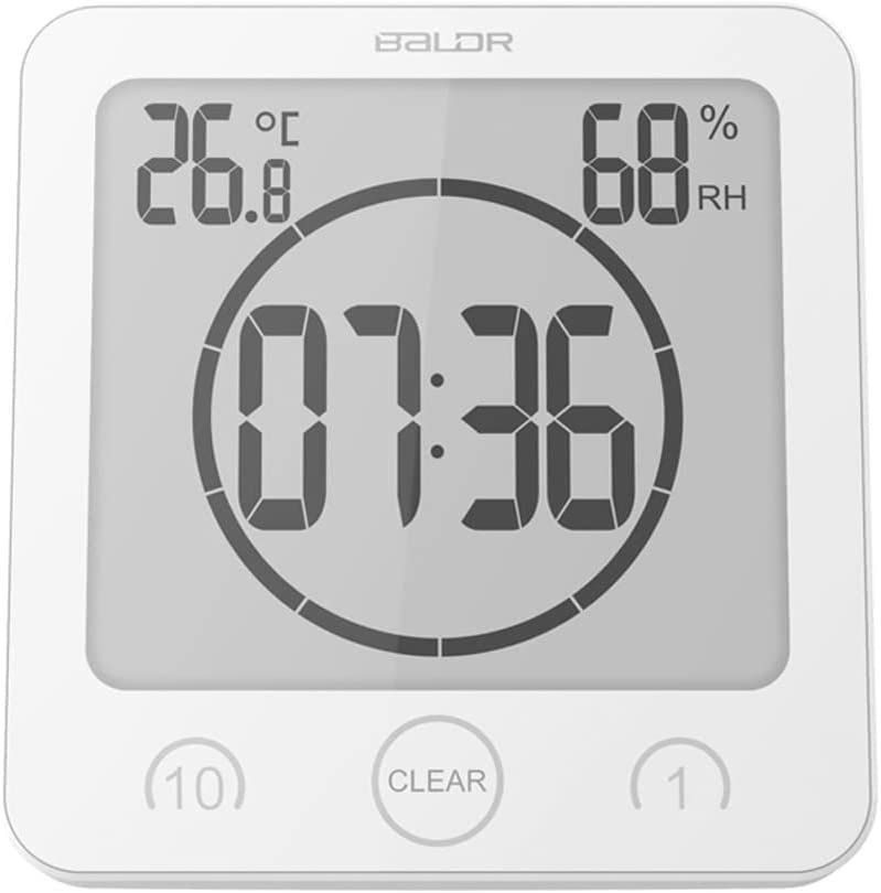 メーカー直送】 BALDR 温度計 湿度計 デジタル 温湿度計 防水 温度 LCD防水時計大画面 シャワー時計 時計 壁掛け  www.sboza2.com