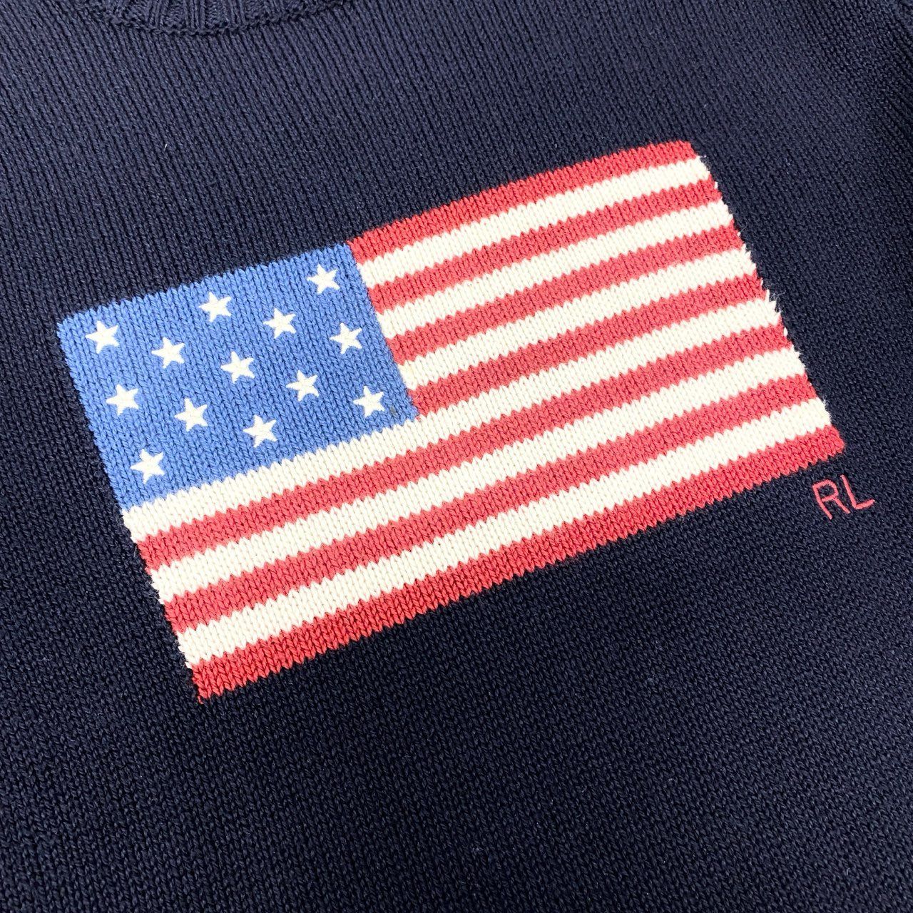 54h27 USA製 POLO RALPH LAUREN ポロラルフローレン 星条旗