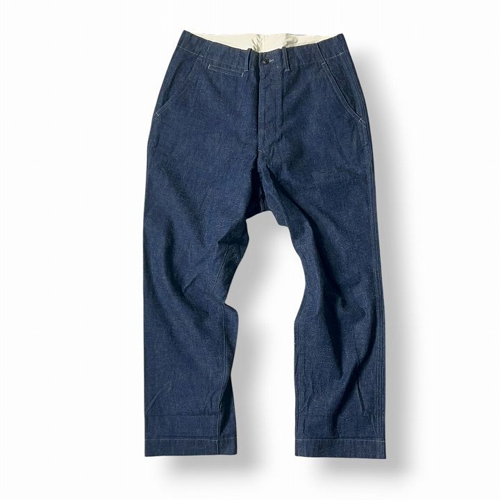 美品　Haversack デニムパンツ コットンリネン デニムパンツ indigo／HAVERSACK（ハバーサック