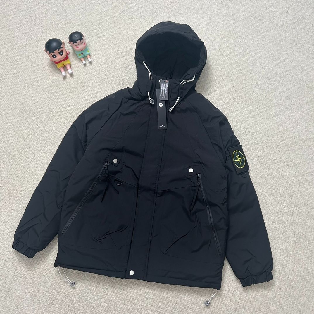 新品未使用 STONE ISLAND ストーンアイランドダウンジャケット Stone island ジャケット レディースメンズ ブラック - メルカリ