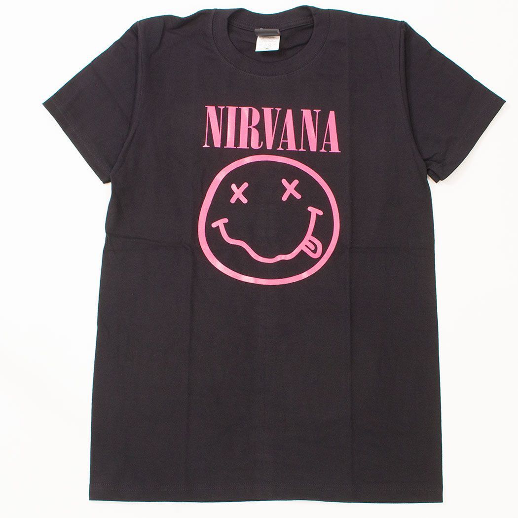 【NIRVANA】ニルヴァーナ ニルバーナ ニコちゃん ロックTシャツ バンドTシャツ バックプリント Against