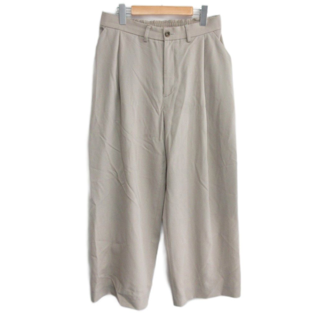 カナタ Ka na ta all for body One Tack Pants ウール ワンタックパンツ スラックス トラウザー white gray グレー系 2 Mサイズ相当