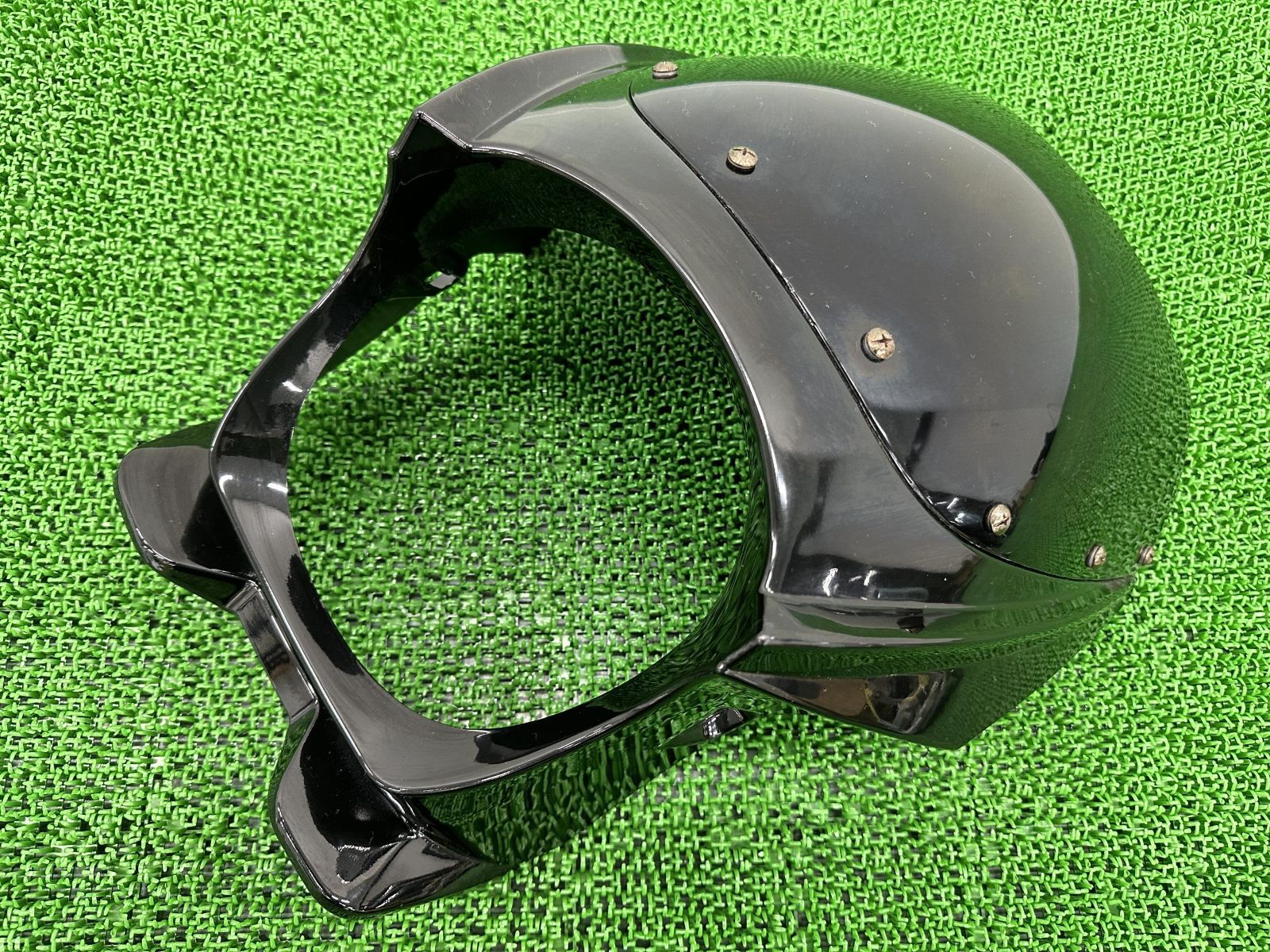 CrossDock製バリオス バリオスII ビキニカウル 黒 社外 中古 バイク 部品 ZR250A ZR250B ライトカウル アッパーカウル 綺麗 良品