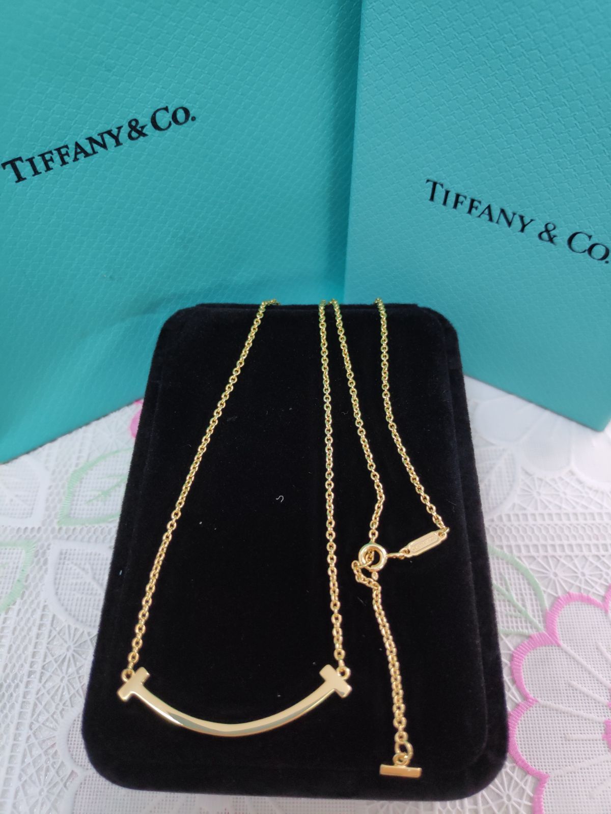 超人気美品✨Tiffany&Co/ティファニー ネックレス 金色 T