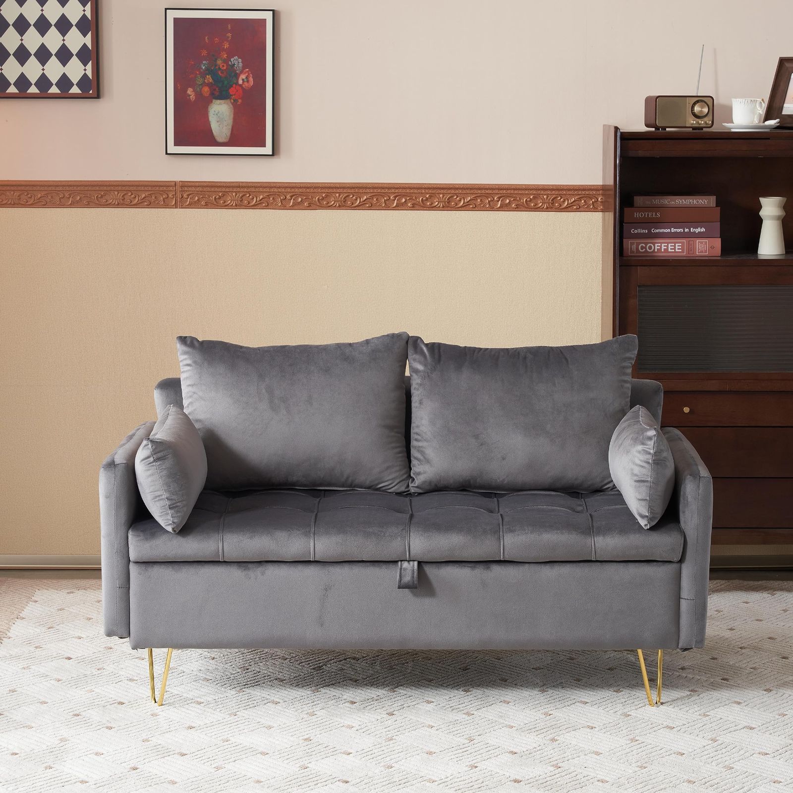 コンパクトソファ 天然木