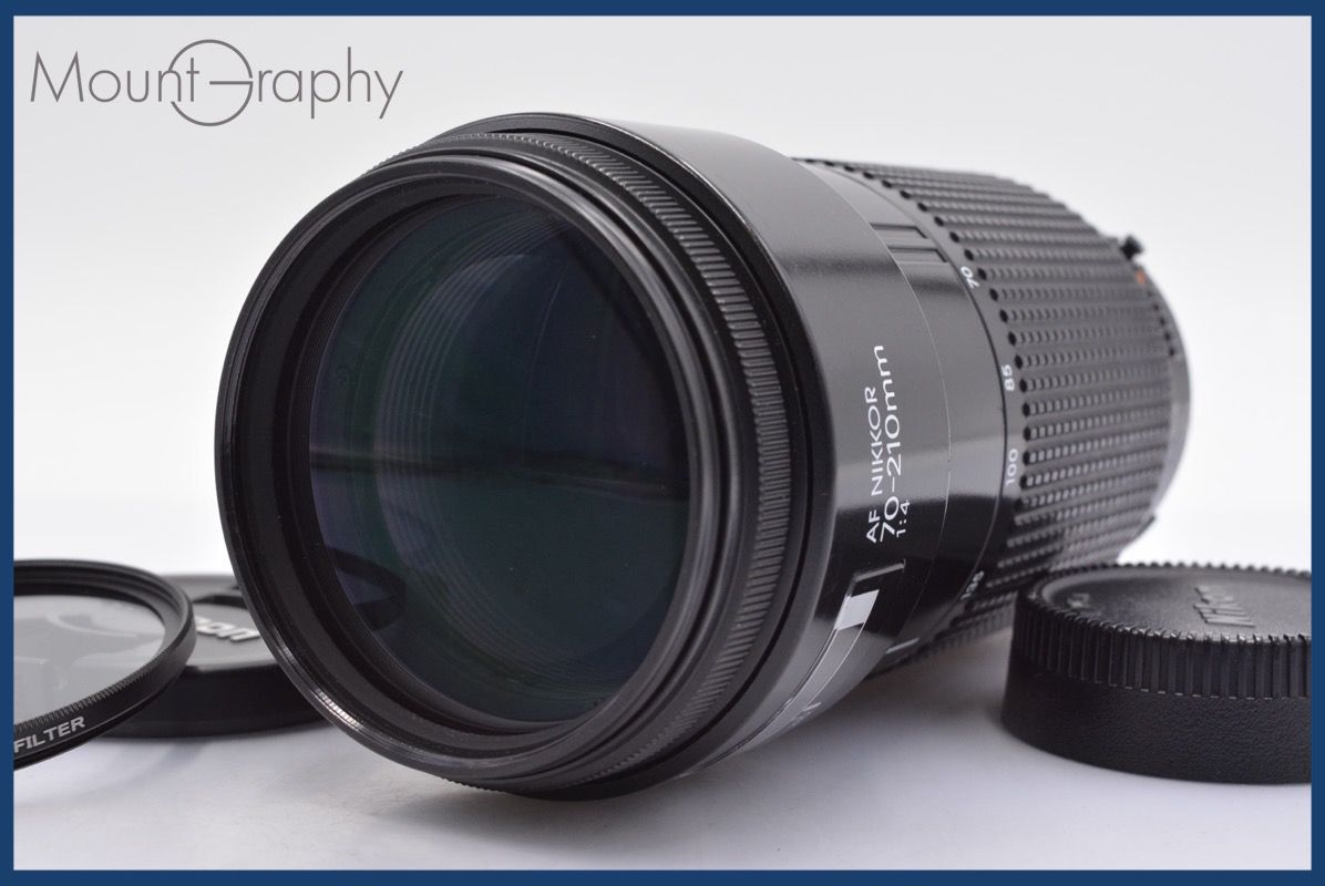 上 ニコン Nikon AF NIKKOR 70-210mm F4 前後キャップ-レンズフィルター付 完動 同梱可 yk2655
