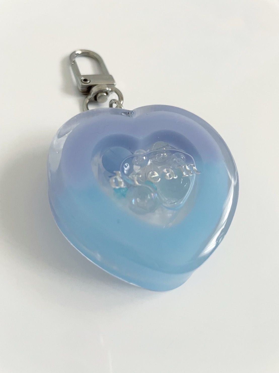 ダブルハートシェイカー ハートシェイカー 紫 水色 キーホルダー