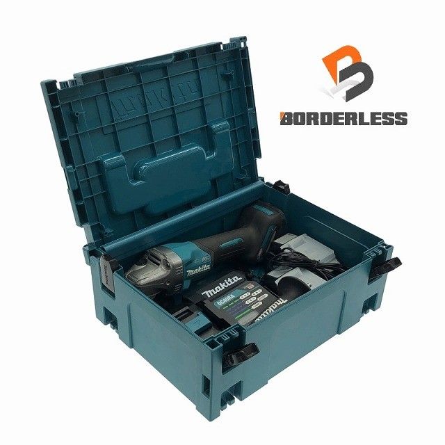 品 makita マキタ 40Vmax 100mm 充電式ディスクグラインダ GA009GRDX 青 ブルー 本体 バッテリー2個 4.0Ah 充電器 ケース114833