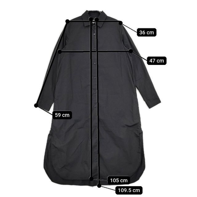 YAECA WRITE LONG SHIRT ONEPIECE ロングシャツワンピース 98104
