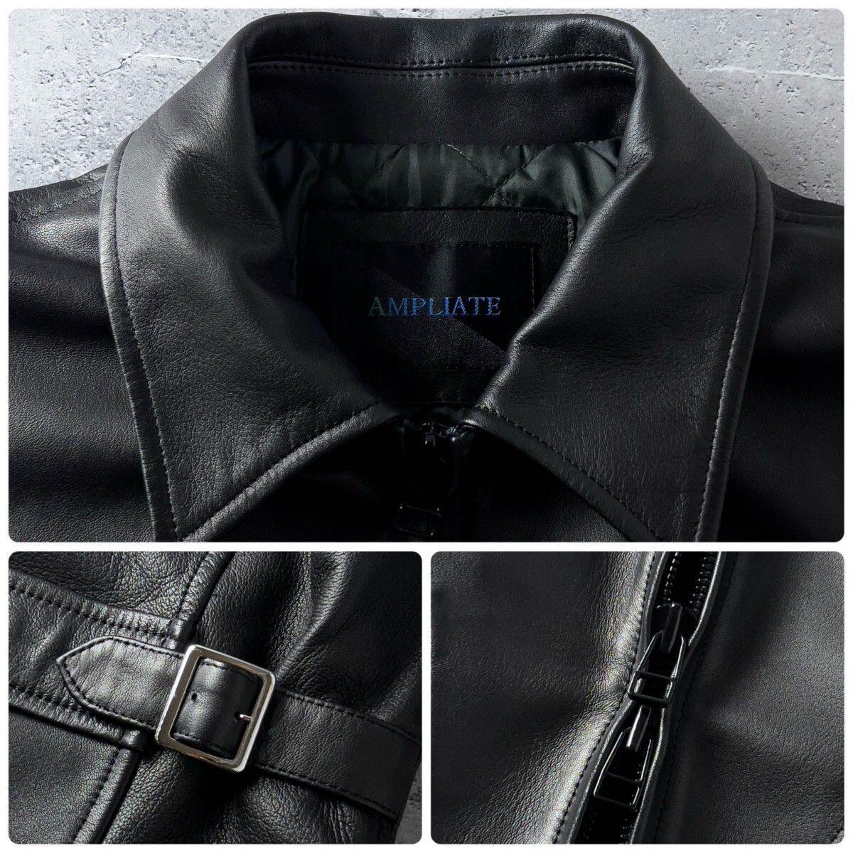 未使用級 2024AW AMPLIATE アンプリアーテ 中綿 キルティング 本革 羊  