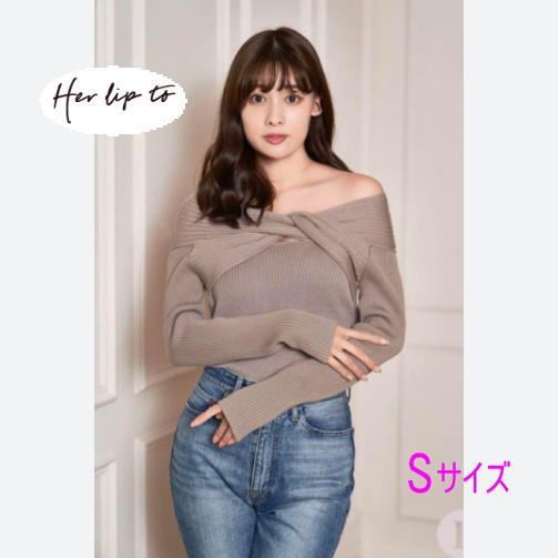 Her lip to Twist Cut-Out Rib Knit Top｜トップス 