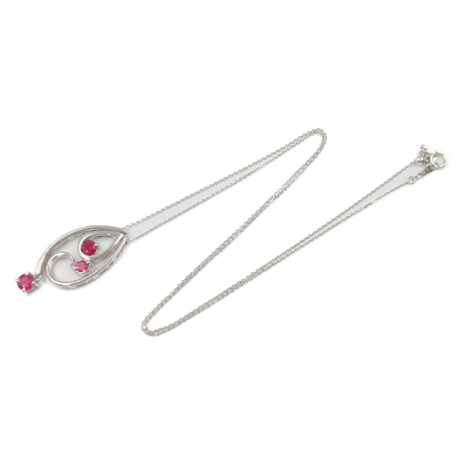 ジュエリー JEWELRY ネックレス ルビー ネックレス ﾙﾋﾞｰ 6.3g 首回42.5  