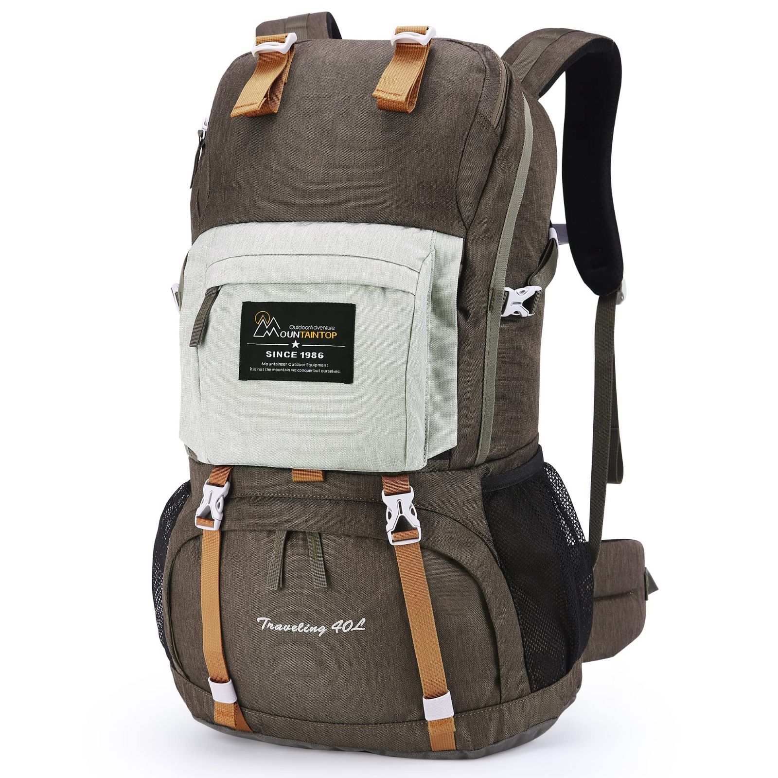 数量 大容量 メンズ ハイキングリュックサック レディース レインカバー付きザック バックパック 軽量 徒歩キャンプ 40L アウトドア 登山リュック マウンテントップ 旅行 MOUNTAINTOP