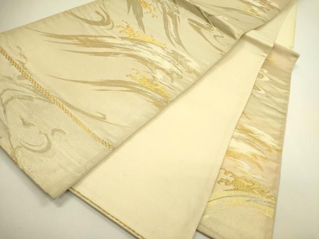 正絹✿ 佐賀錦 鳳凰 花文 金銀糸 引箔 袋帯