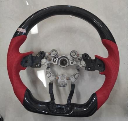 マツダ デミオDJ系 アクセラ CX-3DK系 CX-5KF全系 カーボンハンドル リアルカーボンステアリング 1個