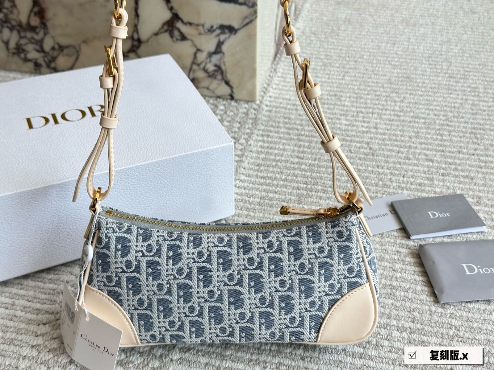Diorディオール★Underarm Bag★アンダーアームバッグ★ブラック 今日特価】DIOR Baguette Hobo Underarm Bag ディオール