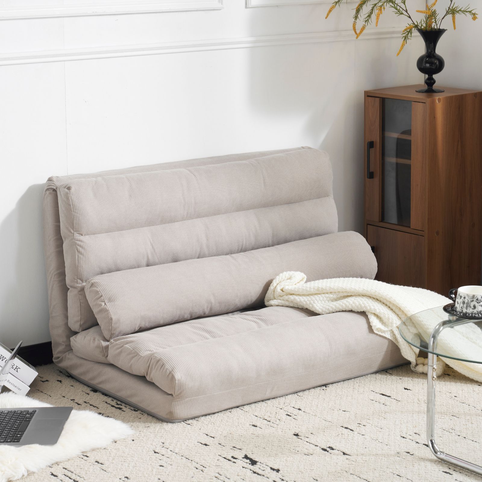 クッションソファー 座椅子 可愛い外観 1人掛 圧縮梱包 Grey クッションソファー 座椅子 可愛い外観 1人掛 圧縮梱包 Grey