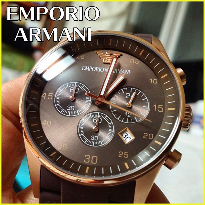 新品未使用】エンポリオアルマーニ メンズ腕時計 ブラック AR5890