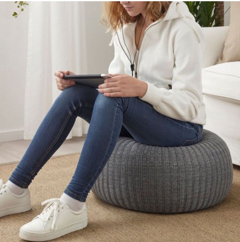 新品　IKEA サンダレード プーフ　グレー 新品 IKEA サンダレード プーフ グレー - メルカリ