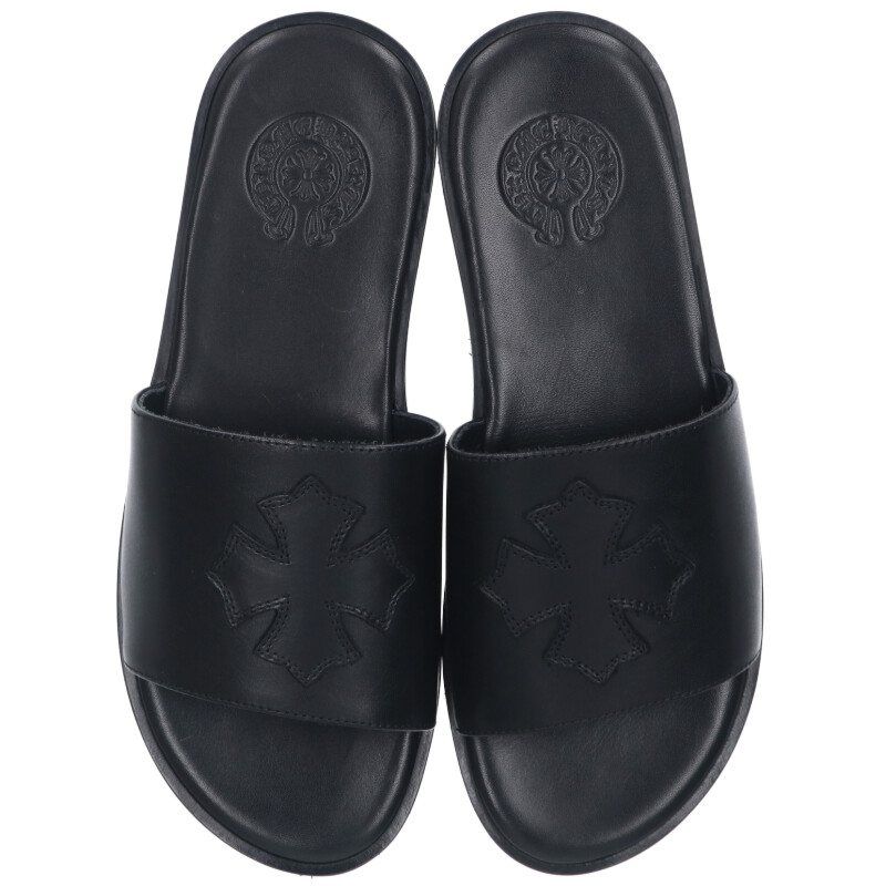  クロムハーツ CH SLIDE LEATHER CHプラスパッチレザーサンダル メンズ 41 サンダル 靴