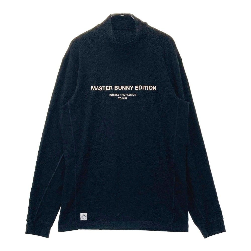 サイズ 5 MASTER BUNNY EDITION マスターバニーエディション 2025年 ハイネック 長袖Tシャツ 微起毛 ブラック系 240101438984 ゴルフウェア メンズ ストスト