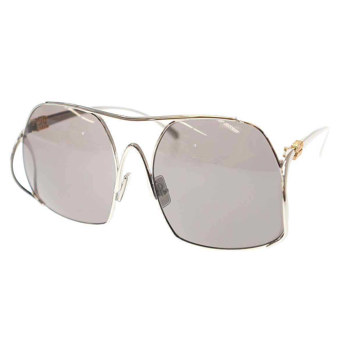 miu miu ミュウミュウ 25SS オンブルサングラス SMU A55 シルバー グレー 57□18 1BC-80Q 140
