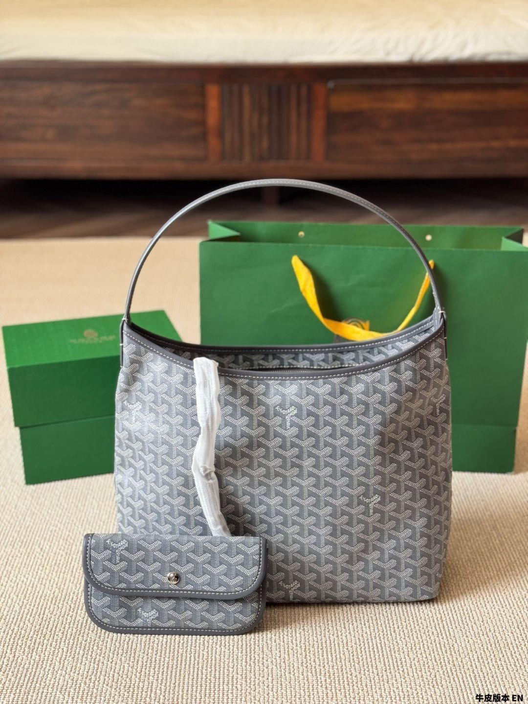 【NJ】ゴヤール　ポーチ NJ】ゴヤール ポーチ GOYARD】ゴヤール セナ ミニ ポーチ ブルー